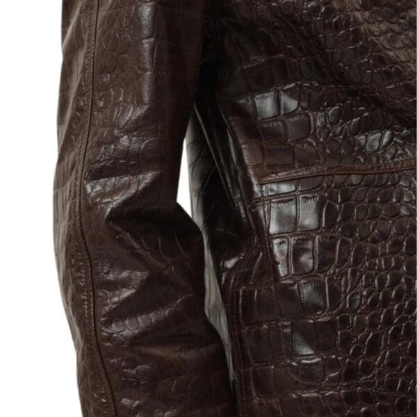 SAKS POTTS SARAH JACKET BROWN CROCO
