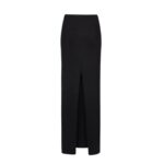 MAGDA BUTRYM KNITWEAR MAXI SKIRT IN BLACK