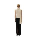 MAGDA BUTRYM SLEEVELESS HIGH NECK KNIT TOP IN CREAM
