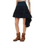 LOEWE RUFFLED SKIRT IN SILK