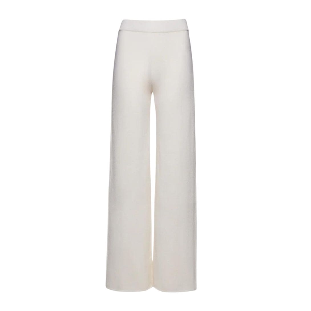 MAGDA BUTRYM FLARE KNIT JOGGING PANTS IN CREAM