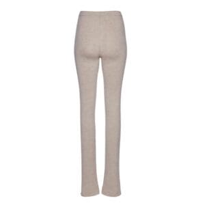 MAGDA BUTRYM FLARED KNITWEAR PANTS IN BEIGE