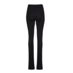 MAGDA BUTRYM FLARED KNITWEAR PANTS IN BLACK