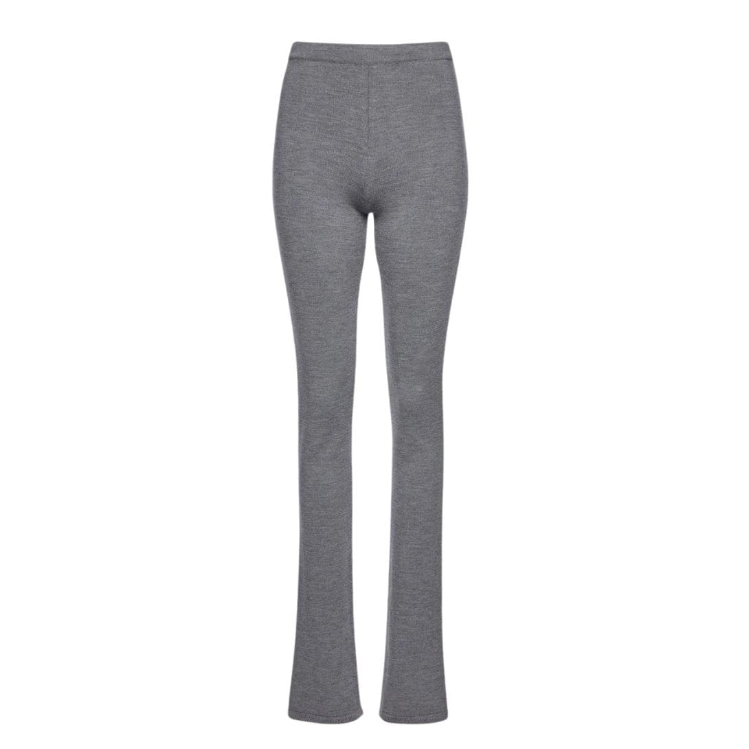 MAGDA BUTRYM FLARED KNITWEAR PANTS IN GREY