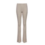 MAGDA BUTRYM RIBBED KNIT SILK LEGGINGS IN GREY