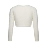 MAGDA BUTRYM MOHAIR BLEND CROPPED CARDIGAN IN CREAM
