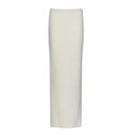 MAGDA BUTRYM MOHAIR BLEND KNIT MAXI SKIRT IN CREAM