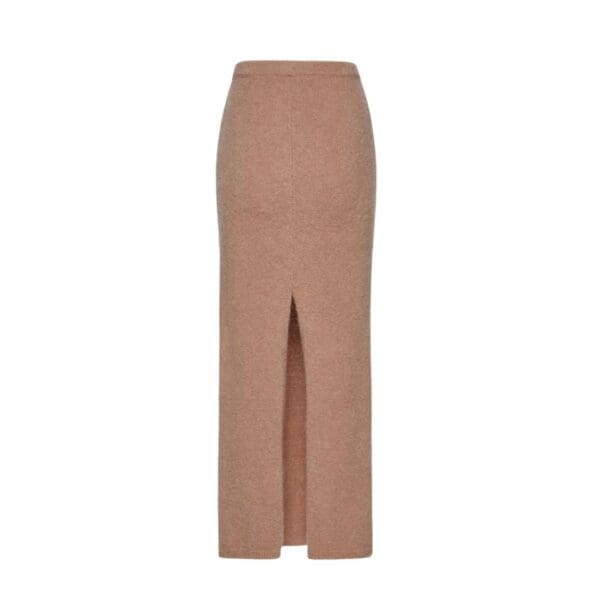 MAGDA BUTRYM MOHAIR MIDI SKIRT IN CARAMEL