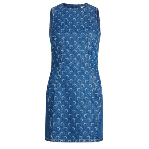 MARINE SERRE DEADSTOCK DENIM MINI DRESS