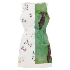 MARINE SERRE HOUSEHOLD LINEN CALENDAR MINI DRESS