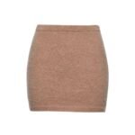 MAGDA BUTRYM MOHAIR MINI SKIRT IN CARAMEL