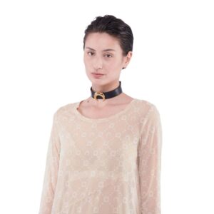 MARINE SERRE MOONOGRAM REGENERATED FLOCKED MESH TUNIC