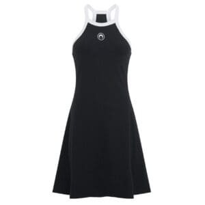 MARINE SERRE ORGANIC COTTON RIB FLARED DRESS