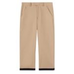 PALM ANGELS COTTON STRAIGHT LEG PANTS