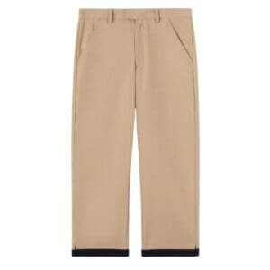PALM ANGELS COTTON STRAIGHT LEG PANTS