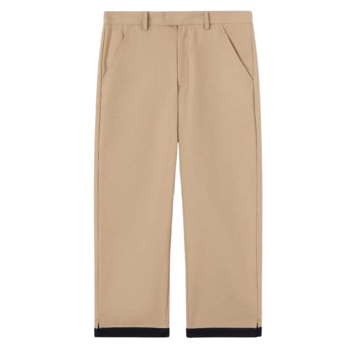 PALM ANGELS COTTON STRAIGHT LEG PANTS