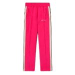 PALM ANGELS LOGO TRACK PANTS FLUO