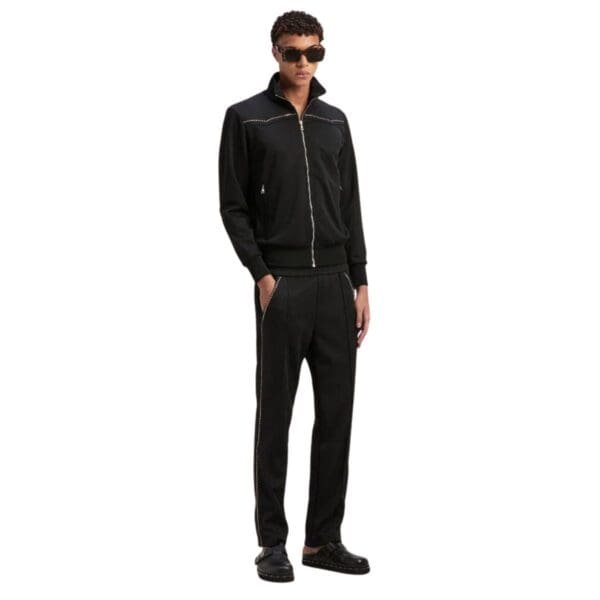 PALM ANGELS MONOGRAM POCKETS BLACK PANTS
