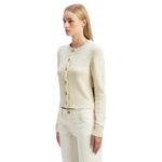 PALM ANGELS CURVED LOGO CARDIGAN