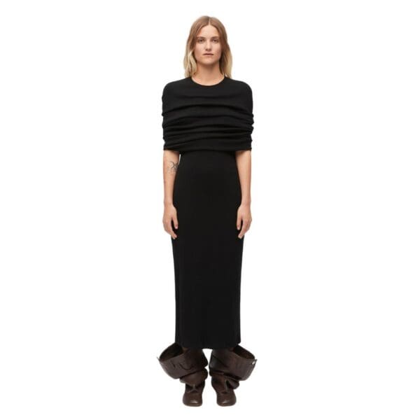 LOEWE CAPE TUBE DRESS IN COTTON