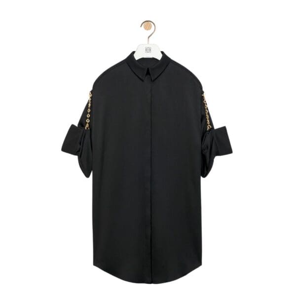 LOEWE CHAIN SHIRT DRESS IN SILK