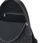 LOEWE ROUND SLIM BACKPACK IN CALFSKIN AND ANAGRAM JACQUARD