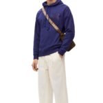 LOEWE SMALL CUBI CROSSBODY BAG IN SUPPLE SMOOTH CALFSKIN AND JACQUARD