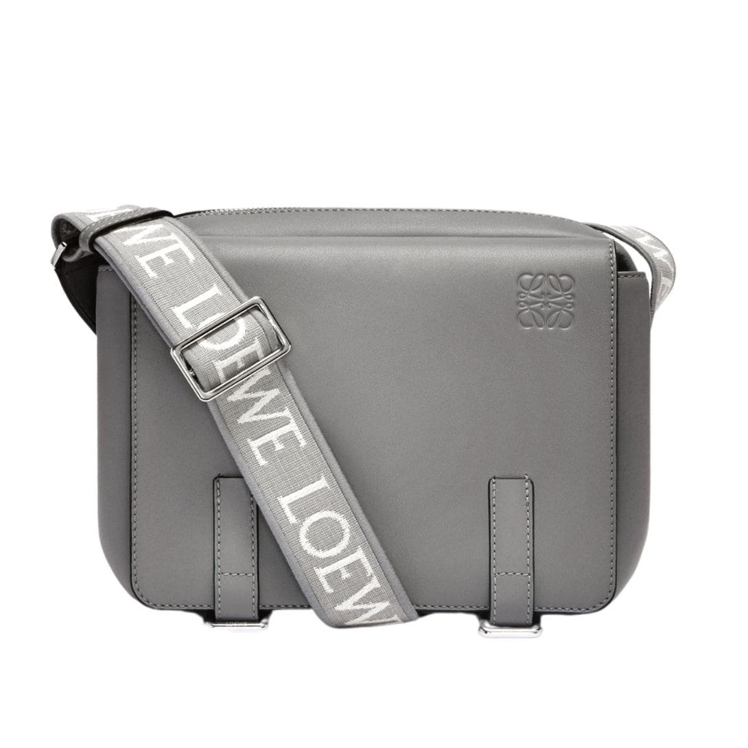 LOEWE XS MILITARY MESSENGER BAG IN SUPPLE SMOOTH CALFSKIN AND JACQUARD 1 LOEWE XS MILITARY MESSENGER BAG IN SUPPLE SMOOTH CALFSKIN AND JACQUARD