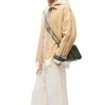 LOEWE XS MILITARY MESSENGER BAG IN SUPPLE SMOOTH CALFSKIN AND JACQUARD