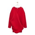 LOEWE DRAPED DRESS IN WOOL BLEND