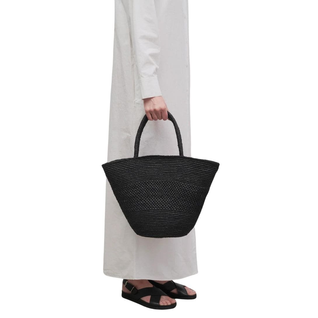 THE ROW EMILIE BAG IN RAFFIA