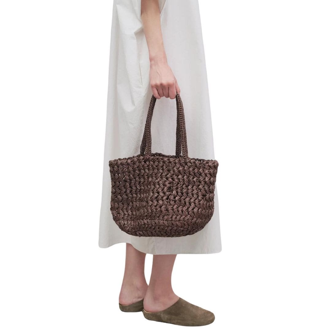 THE ROW ESTELLE BAG IN RAFFIA
