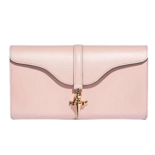 JOSEPH DUCLOS DIANE CLUTCH BAG IN LUMIERE LEATHER