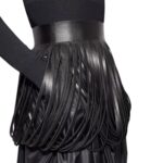 FRINGED LEATHER BELT