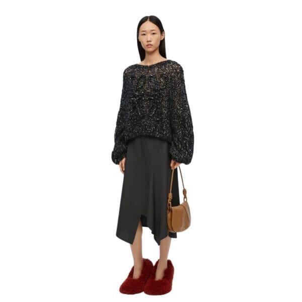 LOEWE ANAGRAM SWEATER IN MOHAIR BLEND