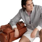 BRUNELLO CUCINELLI GRAINED CALFSKIN LEISURE BAG