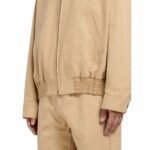 MARNI BEIGE ORGANIC GABARDINE OVERSIZED BOMBER