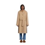 MARNI BEIGE WOOL COAT WITH WAIST BELT