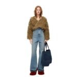 LOEWE MOHAIR AND WOOL CROPPED CARDIGAN