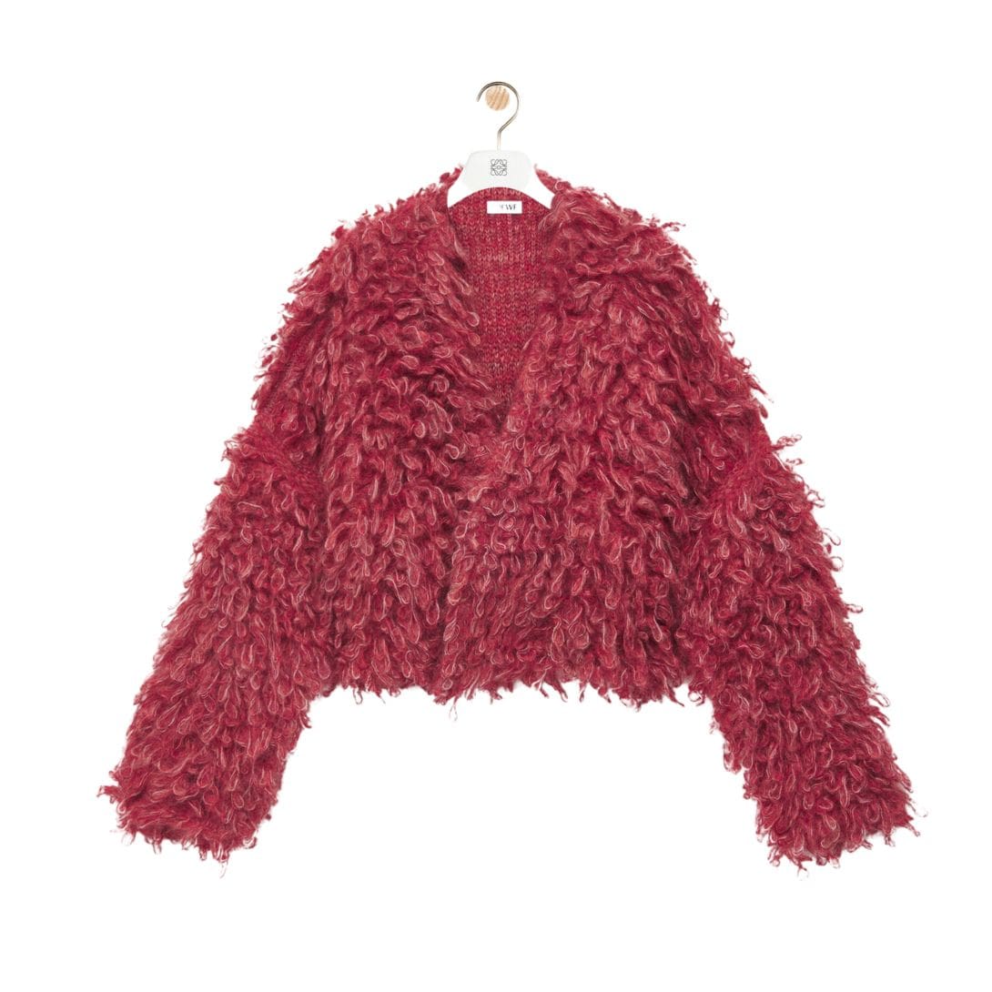 LOEWE MOHAIR BLEND CROPPED CARDIGAN