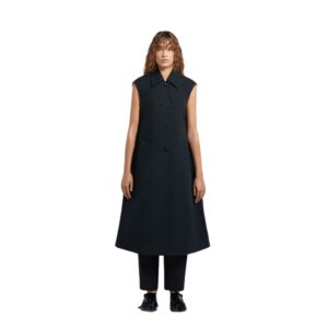 MARNI BLACK BONDED COTTON COCOON DRESS