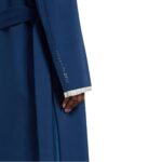 MARNI BLUE TROPICAL WOOL TRENCH COAT