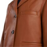 MARNI BROWN NAPPA LEATHER JACKET