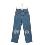 LOEWE ANAGRAM CROPPED JEANS IN DENIM