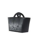 MARNI BLACK LEATHER SWEEDY MEDIUM TOTE BAG