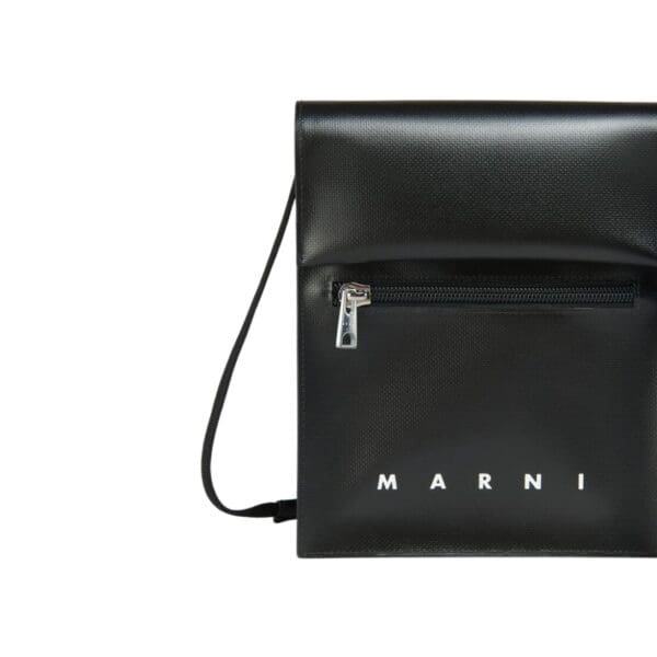 MARNI BLACK POUCH WITH SHOELACE STRAP
