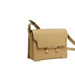 MARNI CAMEL LEATHER TRUNKAROO MEDIUM SHOULDER BAG