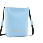MARNI LIGHT BLUE CROSSBODY BAG WITH SHOELACE STRAP