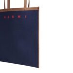 TRUNK SOFT IN BLUE AND BROWN KNIT FABRIC