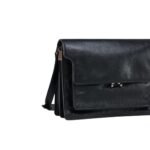 MARNI TRUNK SOFT LARGE BAG IN BLACK LEATHER